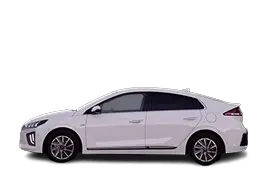 Hyundai IONIQ Electric side profile – sleek 5‑door EV with coupe‑like roofline and efficient aerodynamics