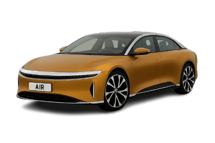 Lucid Air (2022) Specs, Range & Dimensions Front view 720 by 480 pixels
