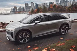 Lucid Gravity (2025) Specs, Range & Dimensions Front view 270 by 180 pixels