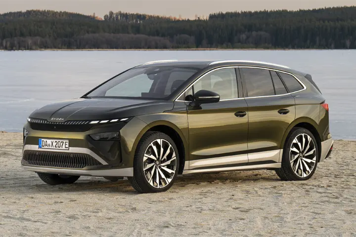 2025 Skoda Enyaq front view – refreshed electric SUV design