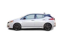 Nissan Leaf 40 kWh (ZE1) white ышву three-quarter view 2018 model yea