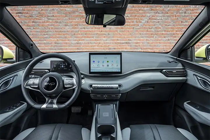 BYD Dolphin Surf 2025 rear view — stylish all-electric hatchback design