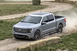 Ford F-150 Lightning electric pickup truck exterior specs and range