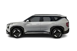 Kia EV5 side profile showing 2750 mm wheelbase and spacious electric SUV body.