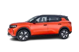 Side profile of the Opel Frontera Electric highlighting aerodynamic silhouette and bold C‑pillar
