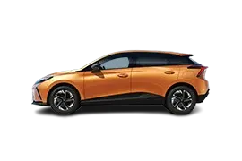 Side profile of the MG4 Electric hatchback showing coupe-like roofline, short overhangs, 2705 mm wheelbase, and rear-wheel drive EV architecture.